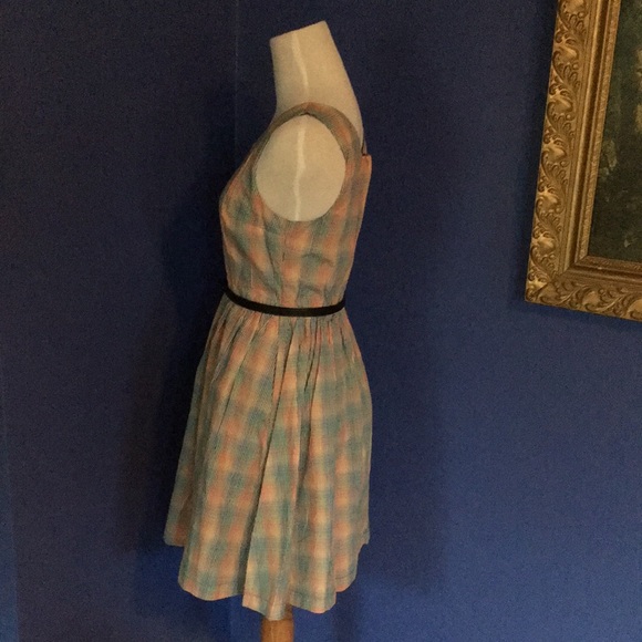 Modcloth retro rainbow plaid tartan cotton summer day dress 🌈 - Picture 12 of 17